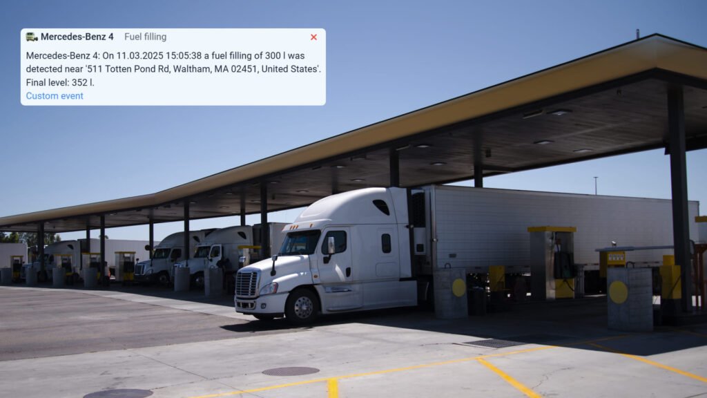 Fuel monitoring system notification